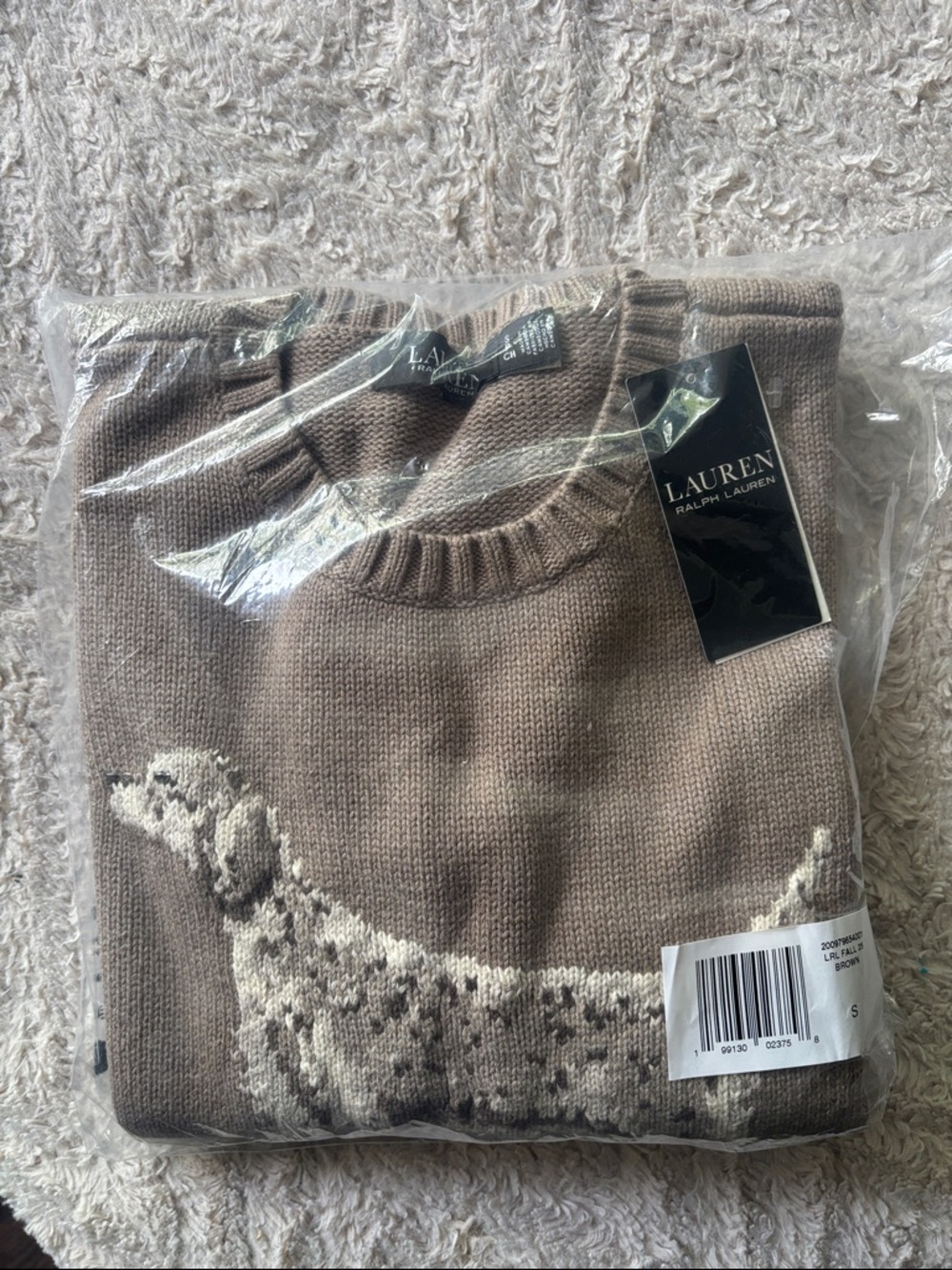 NWT Ralph Lauren English Setter Intarsia Knit Dog Sweater